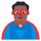 Man Superhero- Medium-Dark Skin Tone emoji on Microsoft